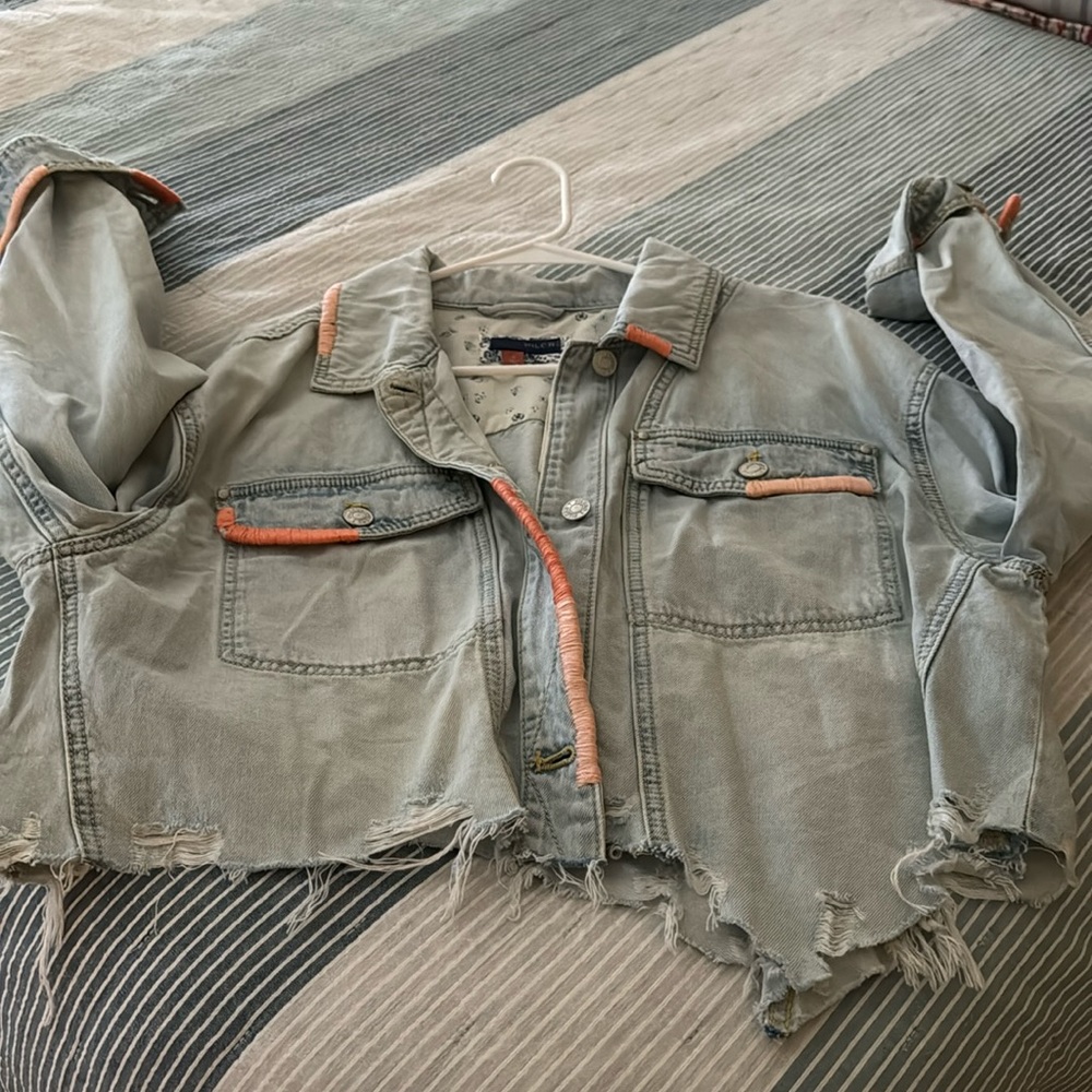 Anthropologie Distressed Jean jacket